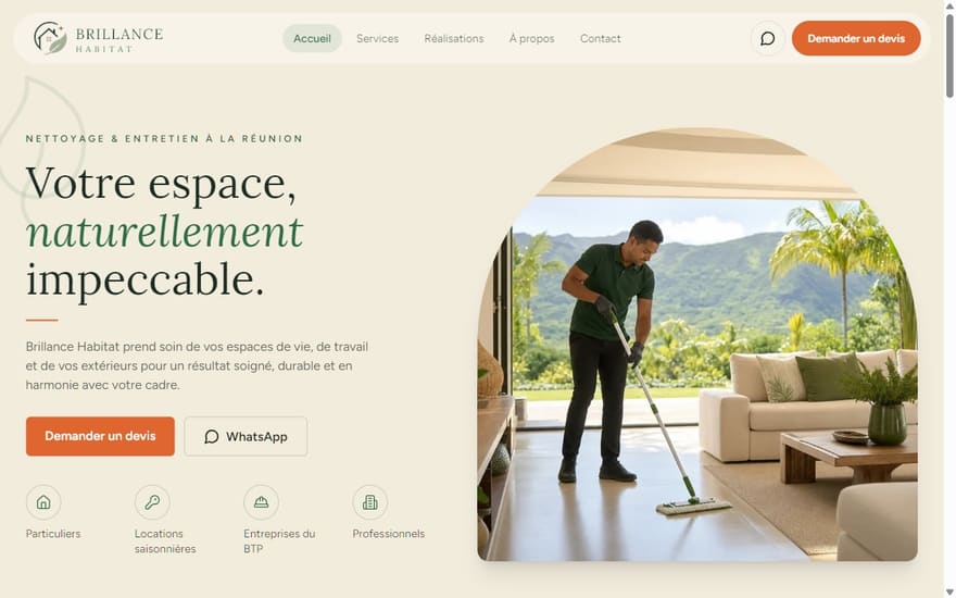 Le site Brillance Habitat